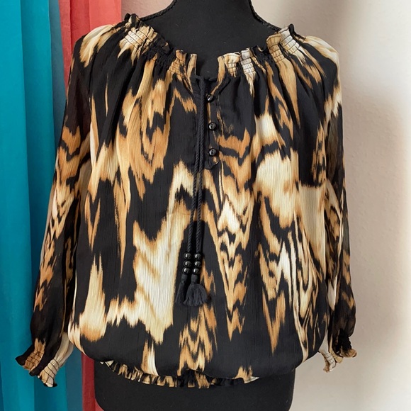 Jones New York Tops - Jones New York animal print embellished top